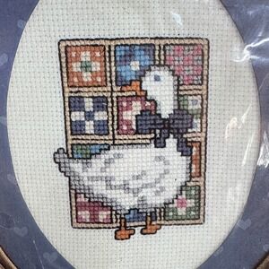Janlynn Goose Cross Stitch Kit OS Blue NEW 1986 Vintage Country Farmhouse 01151